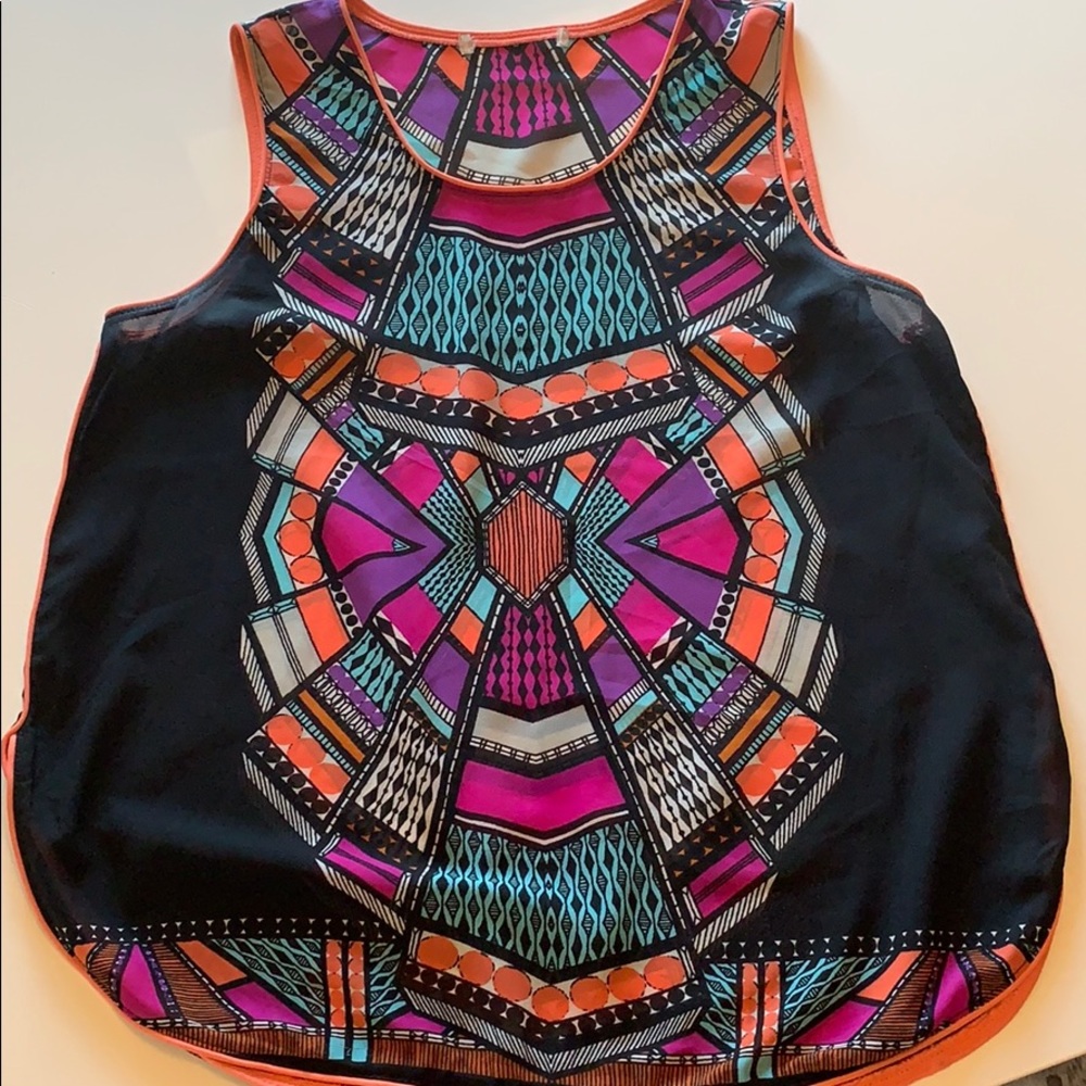 Multi Color Print Top